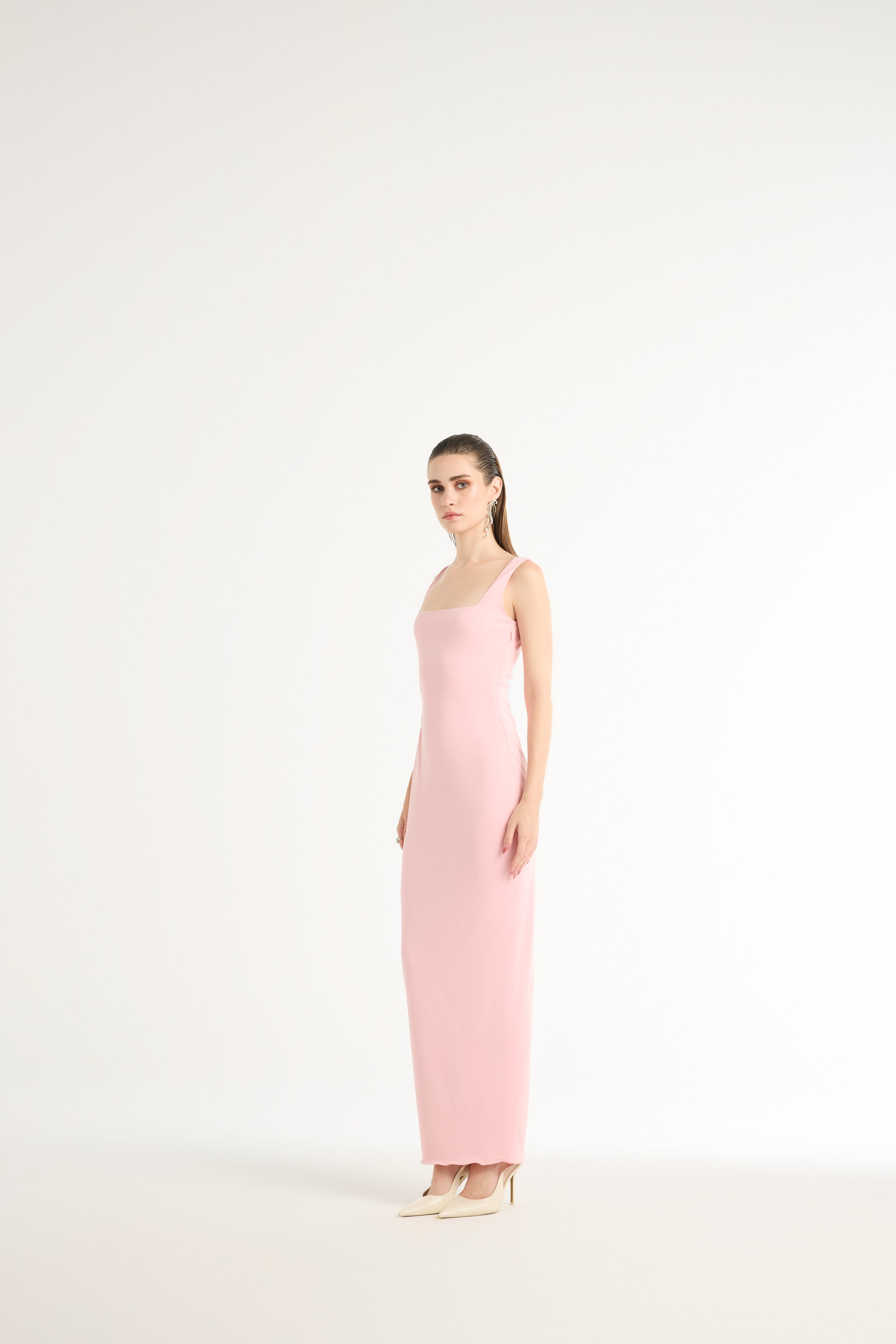 Flower Cut-Out Maxi in Pink