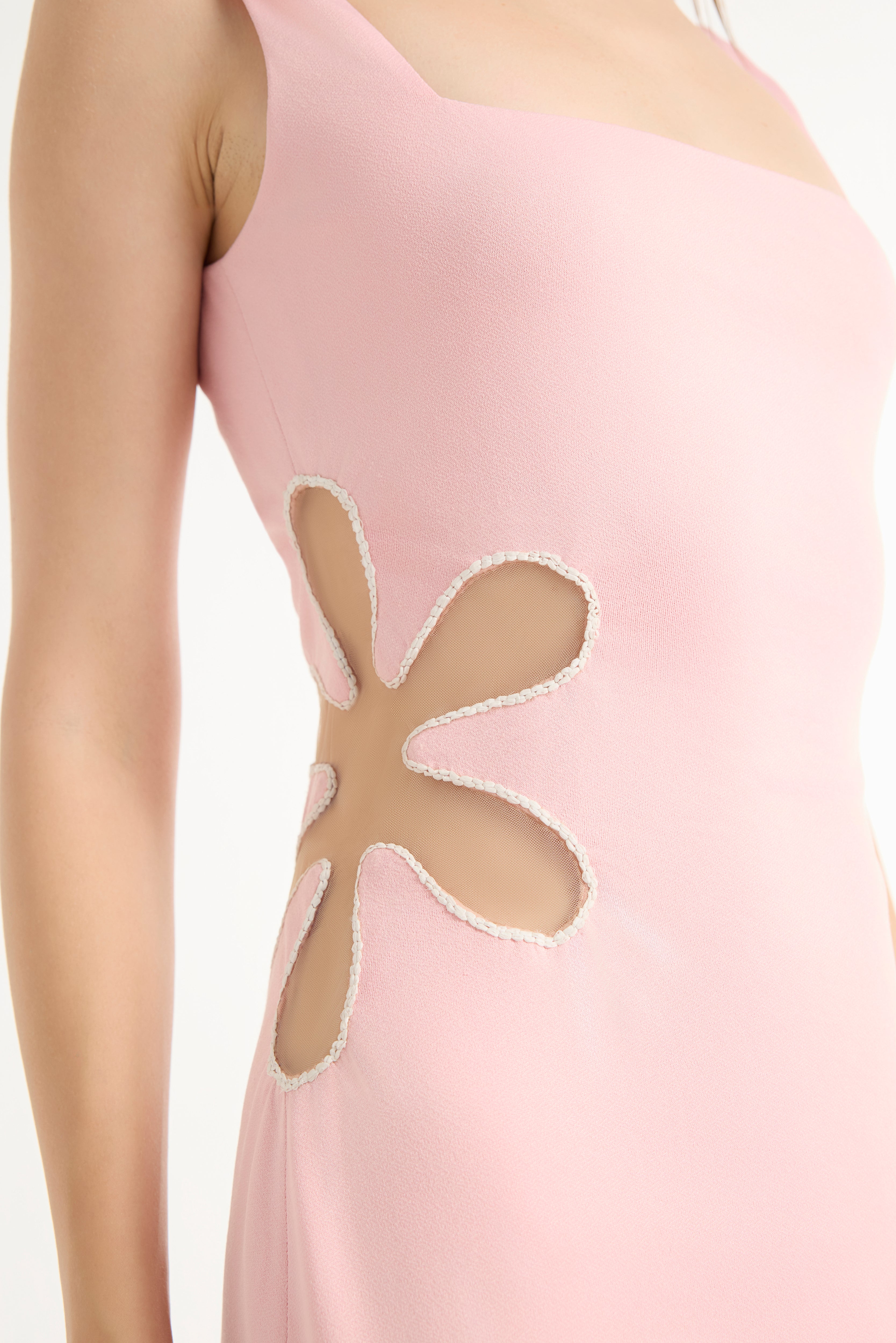 Flower Cut-Out Maxi in Pink